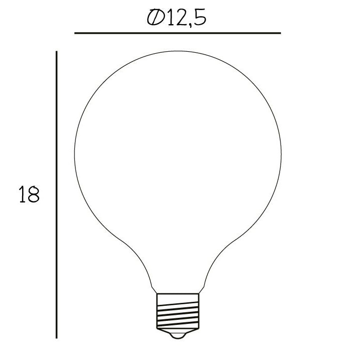 Globe Bulb Ø125 | 5W | Milky