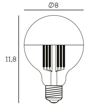 Globe Bulb Ø80 | Crown/Gold | 3,5W