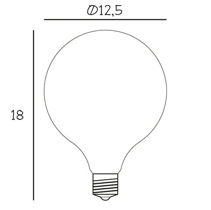 Globe Bulb Ø125 | 5W | Milky