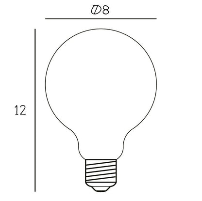 Globe Bulb Ø80 | 5W | Milky