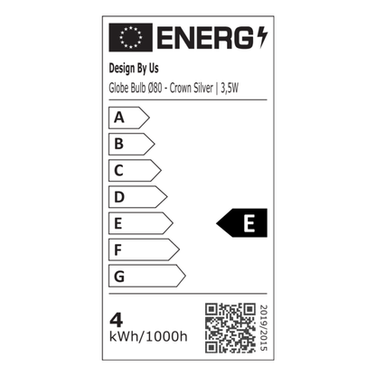 Globe Bulb Ø80 | Crown/Silver | 3.5W