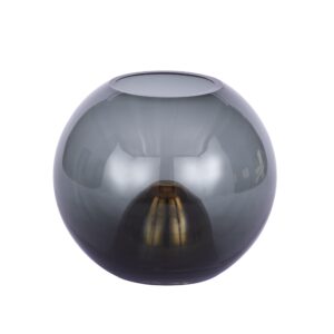 Flower Bullet Vase with mouth-blown glass and hand-painted gold bullet