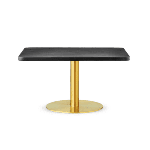 Skins Coffee Table – Square with leather tabletop and steel base