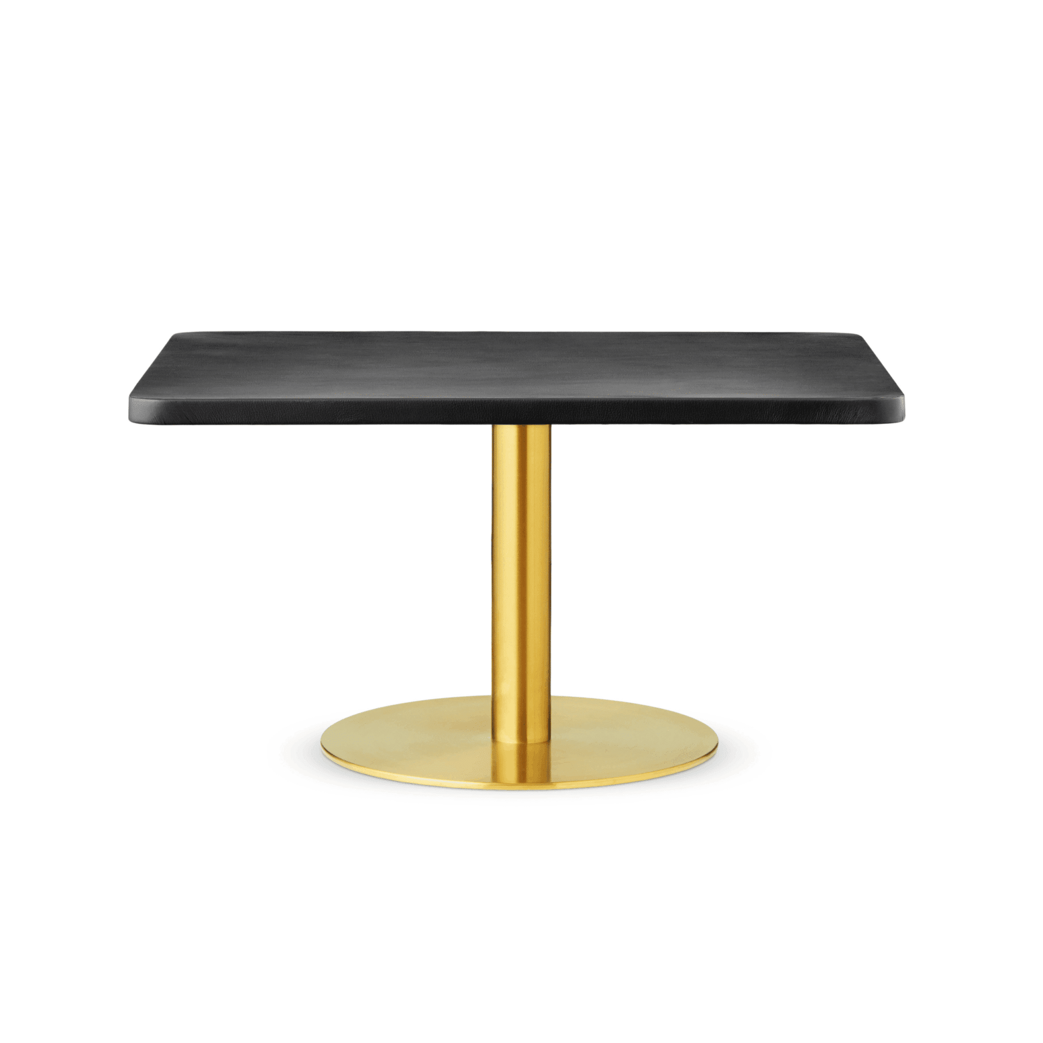 Skins Coffee Table – Square with leather tabletop and steel base